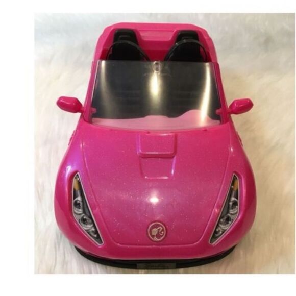 Barbie Glam Convertible Car Hot Pink Two Seat Cruiser Vacation Beach California - Picture 3 of 8